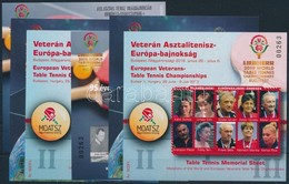 ** O 2019 2 Db Veterán Asztalitenisz EB 3 Db-os Emlékív Garnitúra Azonos Sorszámmal, Egyik Szett Pecsételt / 6 Souvenir  - Otros & Sin Clasificación