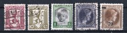 Luxembourg 1930 : Timbres Yvert & Tellier N° 231 - 232 - 236 - 249 Et 258 Oblitérés. - Gebruikt