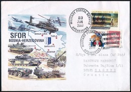 2000 Tábori Posta Levél Horvátországba (harci Helikopter!) / Field Post Cover To Croatia - Autres & Non Classés