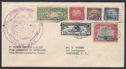 1929 Zeppelin Világ Körüli útja Levél / Zeppelin Round The World Flight Cover Lakehurst-Lakehurst - Sonstige & Ohne Zuordnung