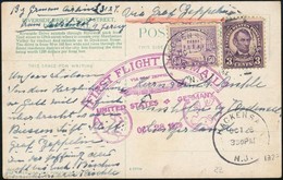 1928 Zeppelin Első Repülés Képeslap Németországba / Zeppelin First Flight Postcard To Germany - Autres & Non Classés