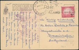 1936 Hindenburg Léghajó Első Repülés Képeslap Németországba / Airship Hindenburgn First Flight Postcard To Germany - Autres & Non Classés