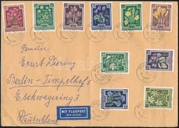 1955 Virág Sor Légi Levélen / Mi 868-877 On Airmail Cover - Sonstige & Ohne Zuordnung