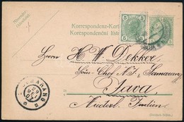 1907 Díjjegyes Levelezőlap Díjkiegészítve Holland Indiába Küldve, Ritka Destináció! / PS-card With Additional Franking ' - Altri & Non Classificati