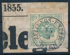 1853 Hírlapilleték Bélyeg Zöld / Newspaper Duty Stamp Green 'ZEITUNGS EXPED. WIEN' - Autres & Non Classés