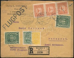 1924 Ajánlott Légi Levél Budapestre / Registered Airmail Cover To Hungary - Otros & Sin Clasificación