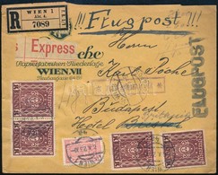 1923 Expressz Ajánlott Légi Levél Budapestre / Registered Express Airmail Cover To Hungary - Other & Unclassified