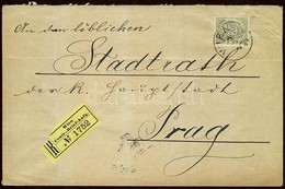 1890  20kr Ajánlott Levélen / Mi 48 On Registered Cover To Prague - Altri & Non Classificati