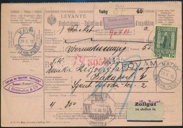 1913 Csomagszállító / Parcel Card 'VATHY' - Budapest - Other & Unclassified