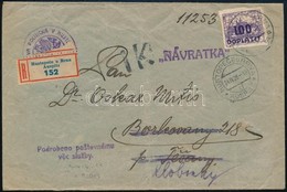 1926 Hivatalos Ajánlott Levél Portózva / Official Cover With Postage Due - Sonstige & Ohne Zuordnung