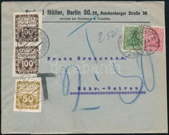 1921 Levél Németországból, Portózva / Cover From Germany,  With Postage Due - Autres & Non Classés
