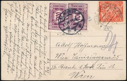1925 Képeslap Bécsbe, Portózva / Postcard To Austria,  With Postage Due - Autres & Non Classés