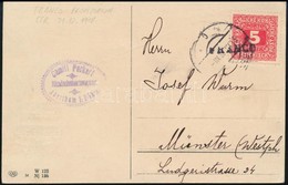1918 Franco Provizórium Képeslapon / Postage Due Stamp Used As Postal Stamp With FRANCO Overprint - Autres & Non Classés