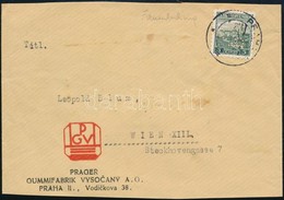 1936 Céglyukasztásos Bélyeg Levélen, Hátoldalán Levélzárókkal / Perfin Stamp On Cover With Labels On The Backside - Sonstige & Ohne Zuordnung