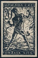 (*) 1919 Mi 103II Feketésbarna Fogazatlan Próbanyomat Vízjel Nélküli Kartonszerű Papíron / Imperforate Proof On Cardboar - Sonstige & Ohne Zuordnung