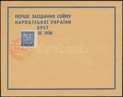 1939 A Kárpátaljai Nemzetgyűlés ülésének Alkalmi Borítékja 5h Csehszlovák Bélyeggel, Piros Alkalmi Bélyegzéssel / Specia - Autres & Non Classés