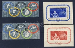 ** (*) 1960 Római Olimpia Fogazott és Vágott Sor Mi 1853-1857 + Blokk Mi 46-47 - Other & Unclassified