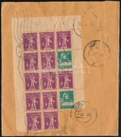 1930 Füzetív összefüggés Ajánlott Levélen Indiába / Mi 163-164 Block Of 14 From A Booklet Sheet On Registered Cover To J - Autres & Non Classés