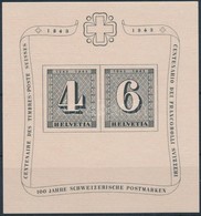 ** 1943 100 éves A Svájci Bélyeg Blokk Mi 8 - Andere & Zonder Classificatie