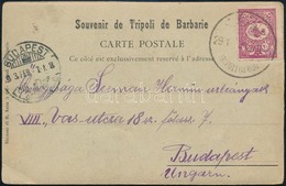 1903 Fotóképeslap Afrikáról Budapestre / Photo Postcard 'TRIPOLI (AFRICA)' To Budapest - Andere & Zonder Classificatie
