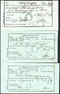1856-1859 3 Db Recepisse Klf 'RAGENDORF' Bélyegzésekkel, Közte 2 Kék / Different 'Ragendorf' Postmarks (2 Blue) - Altri & Non Classificati