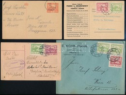 Csehszlovákia  1919-1920 11 Db Küldemény Hradzsin Bélyegekkel / Czechoslovakia  11 Covers, Postcards With Hradschin Stam - Sonstige & Ohne Zuordnung