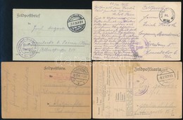 Deutsche Feldpost 1914-1918 14 Db Vegyes Levelezőlap Német és Bajor Tábori Postával / Deutsche Feldpost 1914-1918 14 Pos - Other & Unclassified