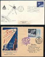 Űrkutatás Motívum: Szovjetunió-Oroszország 20 Db Küldemény 1957-2010 + 1 Db Kanadai, Közte Légi, Ajánlott, Alkalmi Bélye - Sonstige & Ohne Zuordnung