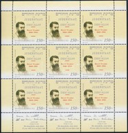 ** 2004 Herzl Tivadar 3 Klf Teljes ív (magyar, Osztrák, Izraeli) / 3 Different Mini Sheets (Hungarian, Austrian, Israeli - Other & Unclassified