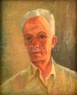 Kutassy Imre Ferenc (1897-1984): Önportré. Olaj, Falemez, Jelzett, Keretben, 50×41 Cm - Sonstige & Ohne Zuordnung