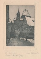 Maria Ressel (1877-1945): Rothenburg. Rézkarc, Papír, Jelzett, 9×6 Cm - Altri & Non Classificati