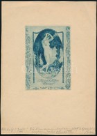 Alfred Soder (1880-1957): Erotikus Ex Libris Reich Péter Cornel Színes Rézkarc, Papír, Jelzett (utasításokkal), 11,5×8 C - Sonstige & Ohne Zuordnung