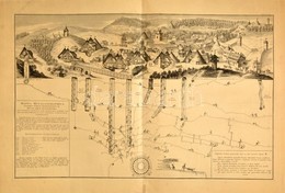 1726 Selmecbánya Latképe és Bányáinak, Tárnáinak Térképe Mappa Metallographica Celebris Fodinae Semnitziensis In Hungari - Estampes & Gravures