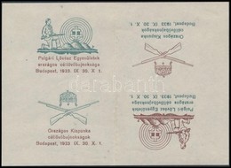 1933 Polgári Lövész Egyesület Levélzáró összefüggő Párban, Nagyon Ritka! / Label Pair, RR! - Ohne Zuordnung