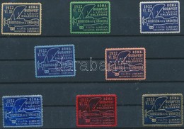 1932 Róma-Budapest I. Légiút Emlékére 8 Db Klf Színű Levélzáró / 8 Different Labels - Sin Clasificación