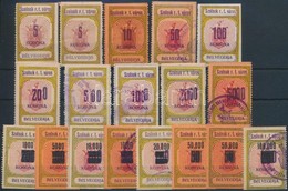 Szolnok 18 Db Okmánybélyeg, Benne MBK 19! / Fiscal Stamps - Non Classés