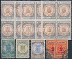 Zalaegerszeg, Győr, Balassagyarmat 17 Db Okmánybélyeg / Fiscal Stamps - Non Classés