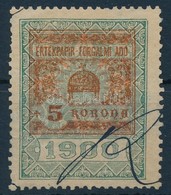 1900 Értékpapír Forgalmi Adó 5K Bélyeg (10.000) / 5K Fiscal Stamp - Unclassified