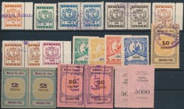 Szikszó, Sarkad, Miskolc 21 Db Okmánybélyeg / Fiscal Stamps - Unclassified