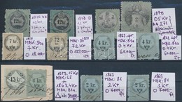 1858-1870 12 Db Okmánybélyeg, Ebből 8 Beárazva (367.000) / Fiscal Stamps - Non Classés