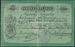 1900 Vadászati Jegy, Vadászjegy Podheringi Körjezgyő Részére / Hunter's Licence - Non Classés