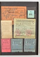 Cca 1900-1960 Óriási Utazási Jegy Gyűjtemény. 222 Db Közlekedési, Villamos, Autóbusz, Vonatjegy Berakóban, Szépen Rendez - Non Classés