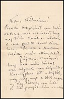 1886 Arany László (1844-1898) Levele Sógorának, Szél Kálmán Nagyszalontai Esperesnek, Melyben Hírt Ad Súlyos Betegségben - Non Classés