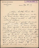 1902 Prinz Gyula (1882-1973) Geológus Kézzel írt Levele, Feltehetőleg Schafarzik Ferenc (1854-1927) Geológus Részére A G - Sin Clasificación