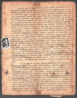 1946 A Szálasi-per Védőbeszéde, Gépirat, Helyenként Sérülésekkel, 25 P. - Non Classés