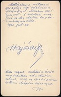 1953 Hajós Alfréd (1878-1955) Olimpiai Bajnok Kézírásos Lapja Aláírásával, és Fejléces Levélborítékja - Non Classés