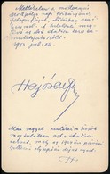 1953 Hajós Alfréd (1878-1955) Olimpiai Bajnok Kézírásos Lapja Aláírásával, és Fejléces Levélborítékja - Non Classificati