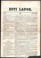 1849 Esti Lapok. 1849. Jun. 29. 23. Sz. Szerk.: Jókai Mór. Benne A Kor Híreivel, és Korabeli Hirdetésekkel. Pest, Lander - Non Classés