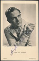 Ernst Von Klipstein Német Színész Saját Kézzel Aláírt Fotólap / German Actor Autograph Signed Photo Postcard - Autres & Non Classés