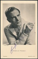 Ernst Von Klipstein Német Színész Saját Kézzel Aláírt Fotólap / German Actor Autograph Signed Photo Postcard - Andere & Zonder Classificatie